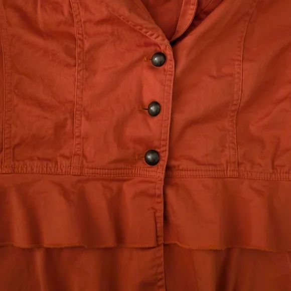 Ruby Rd. Orange Peplum Blazer Size 12 - Picture 4 of 4